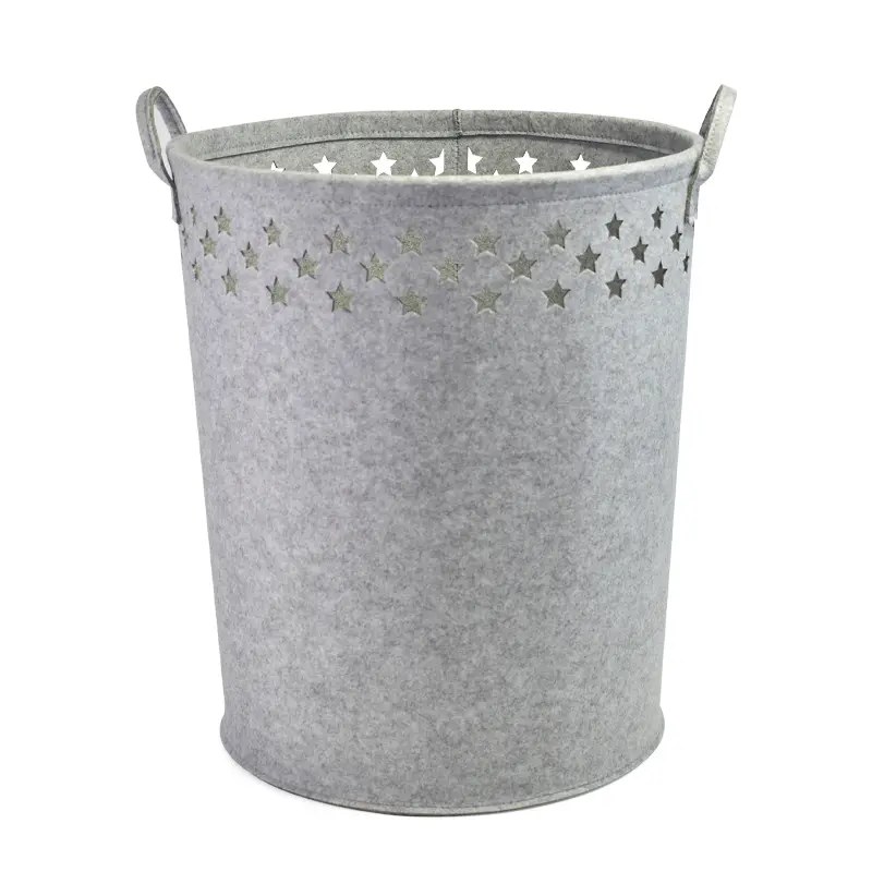 Large Felt Laundry Hamper - Front View