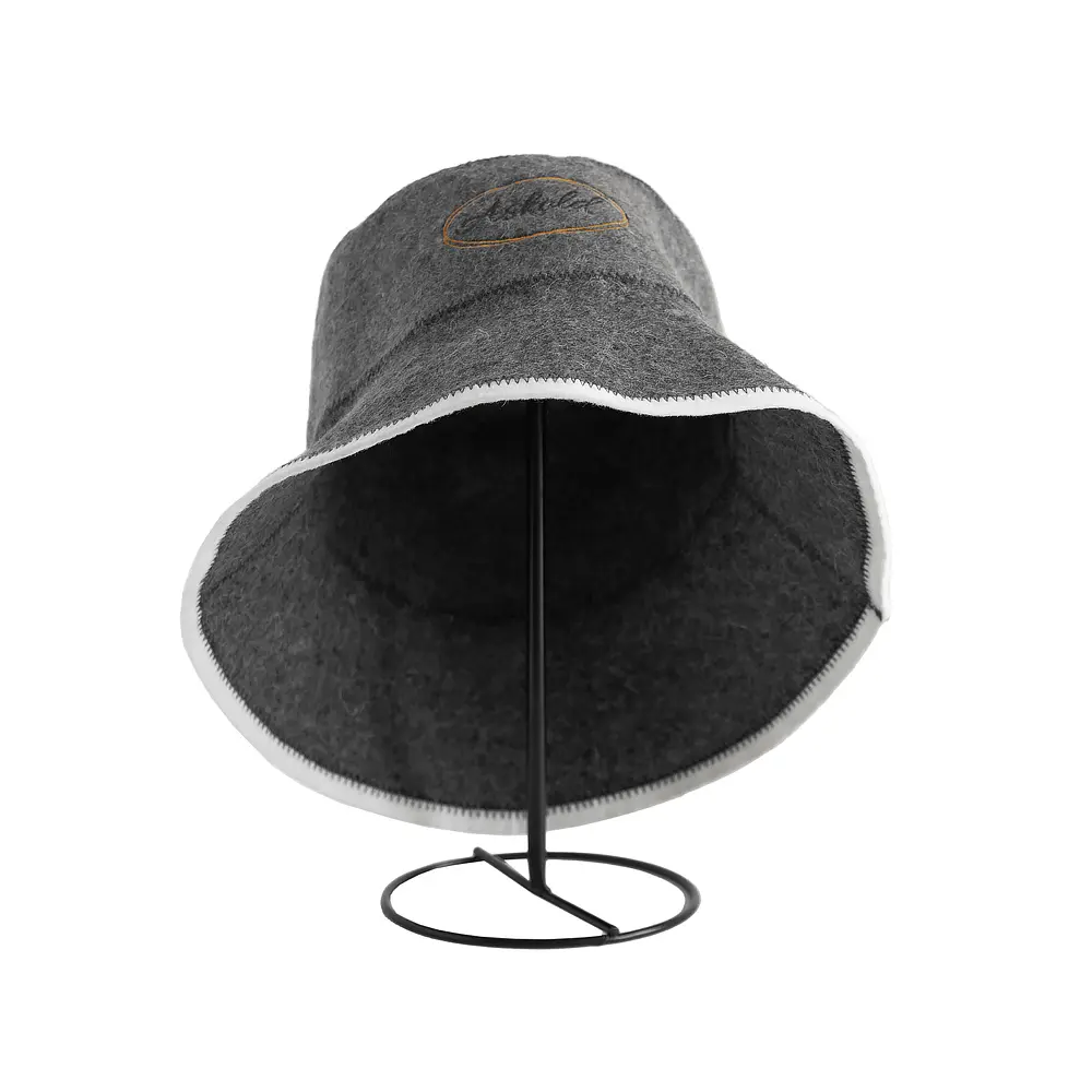 OEM Factory Direct Luxury Natural Wool Eco-Friendly Soft Reusable Sauna Hat Bucket Style Customizalble Color Factories, Factory