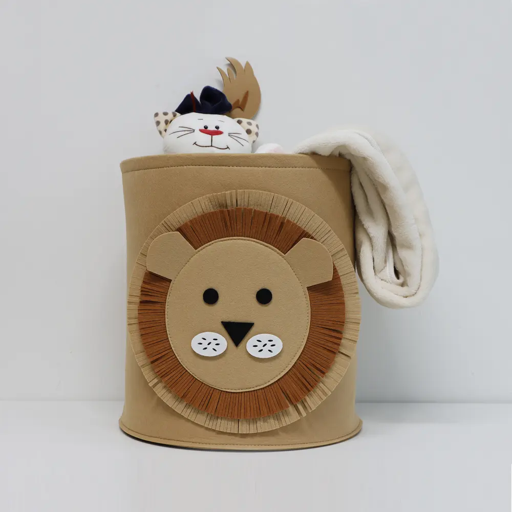 Wholesale Animal shaped folding felt laundry basket dirty organizer cloth storage basket Products, Product