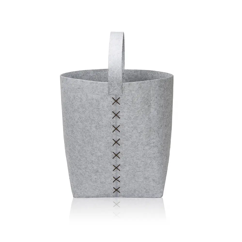 OEM Design BSCI ISO9001 Tassel Detail Felt Storage hamper set