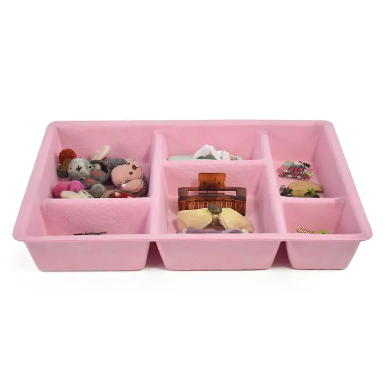 OEM colorful drawer organizer round felt fabric storage basket tray on the table or desktop Manufacturer, Quotes