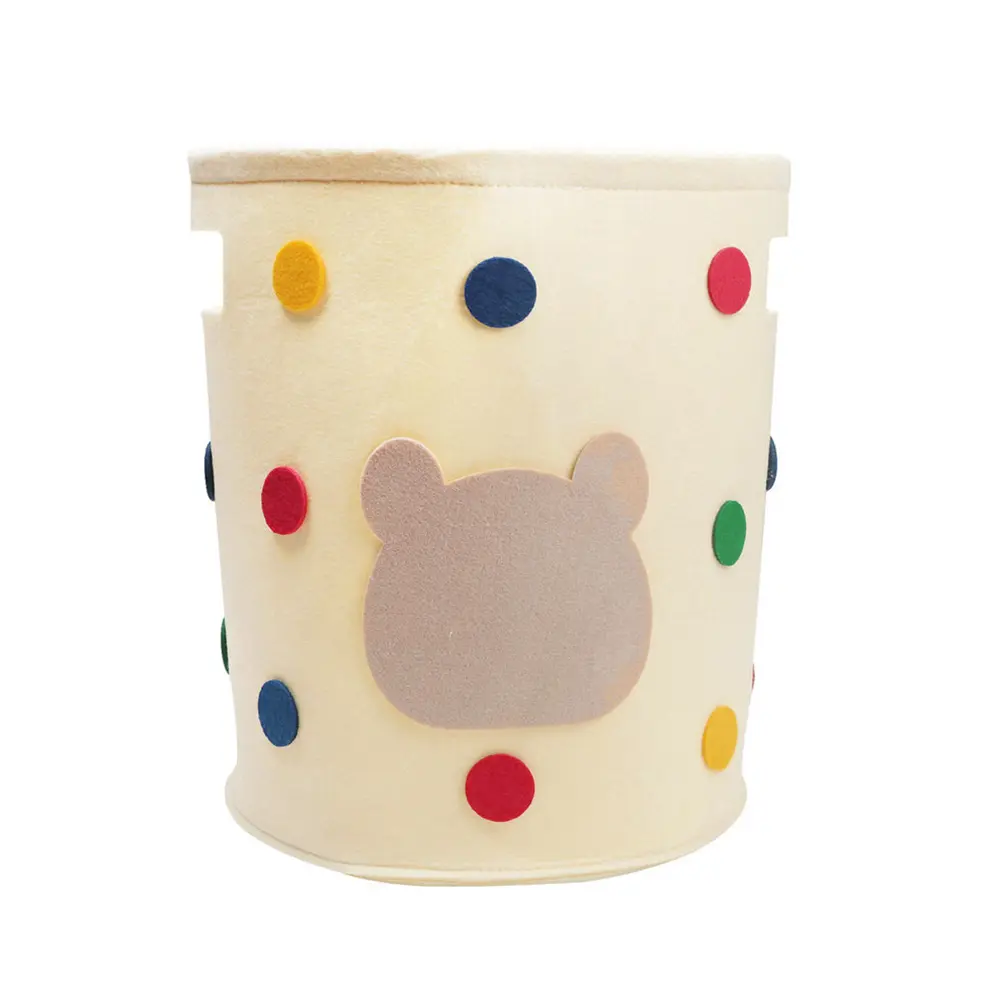 Discount 2024 new felt home large round cube storage bins basket with handles felt shelf storage bins Factory, Company