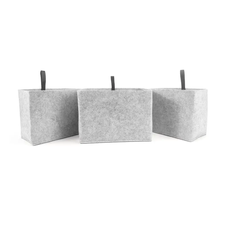 Wholesale Best Selling Felt Desk Storage Basket Foldable Storage Box Felt