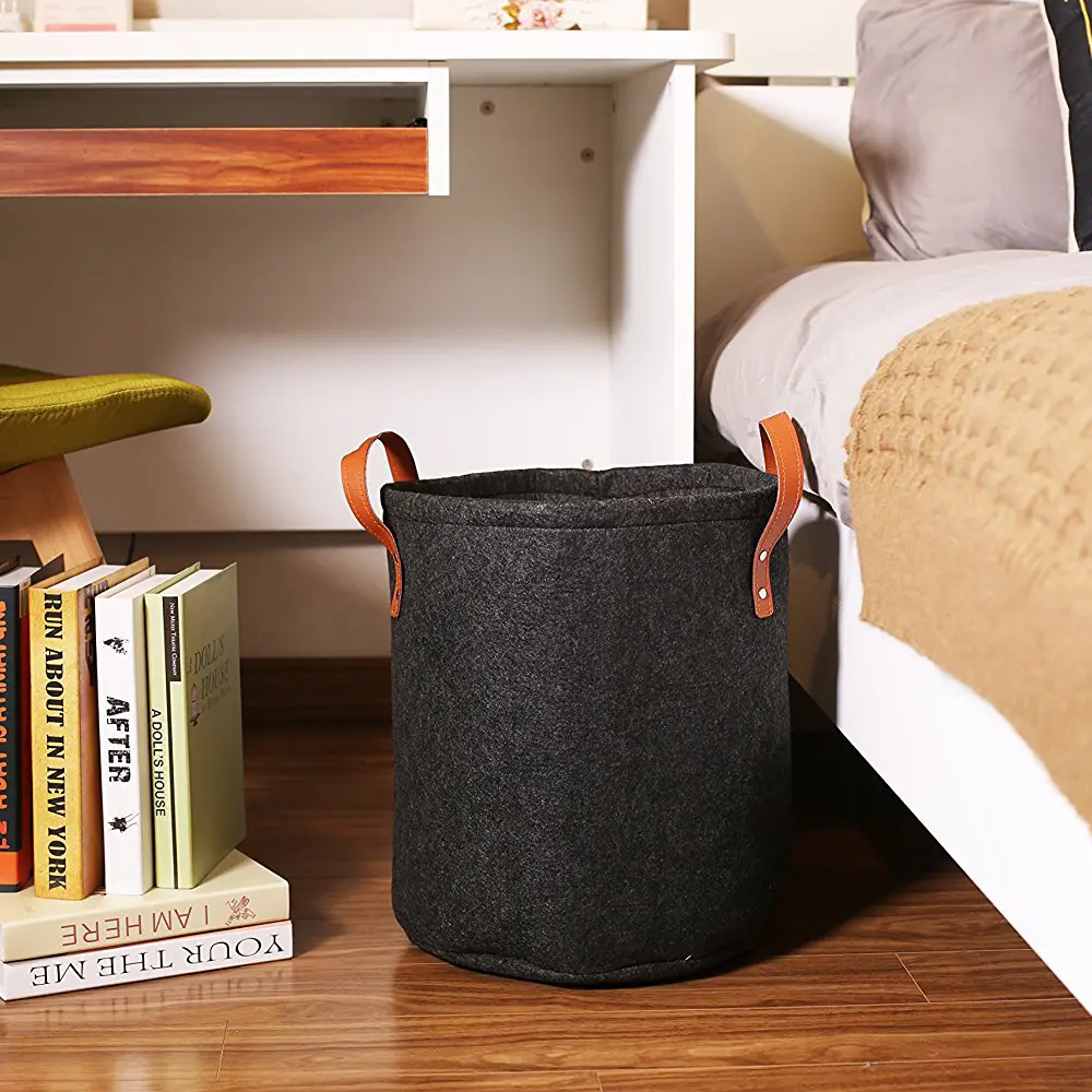 OEM New Arrival Felt Storage Basket Modern Style with PU Handles Felt Storage Basket Manufacturers, Product