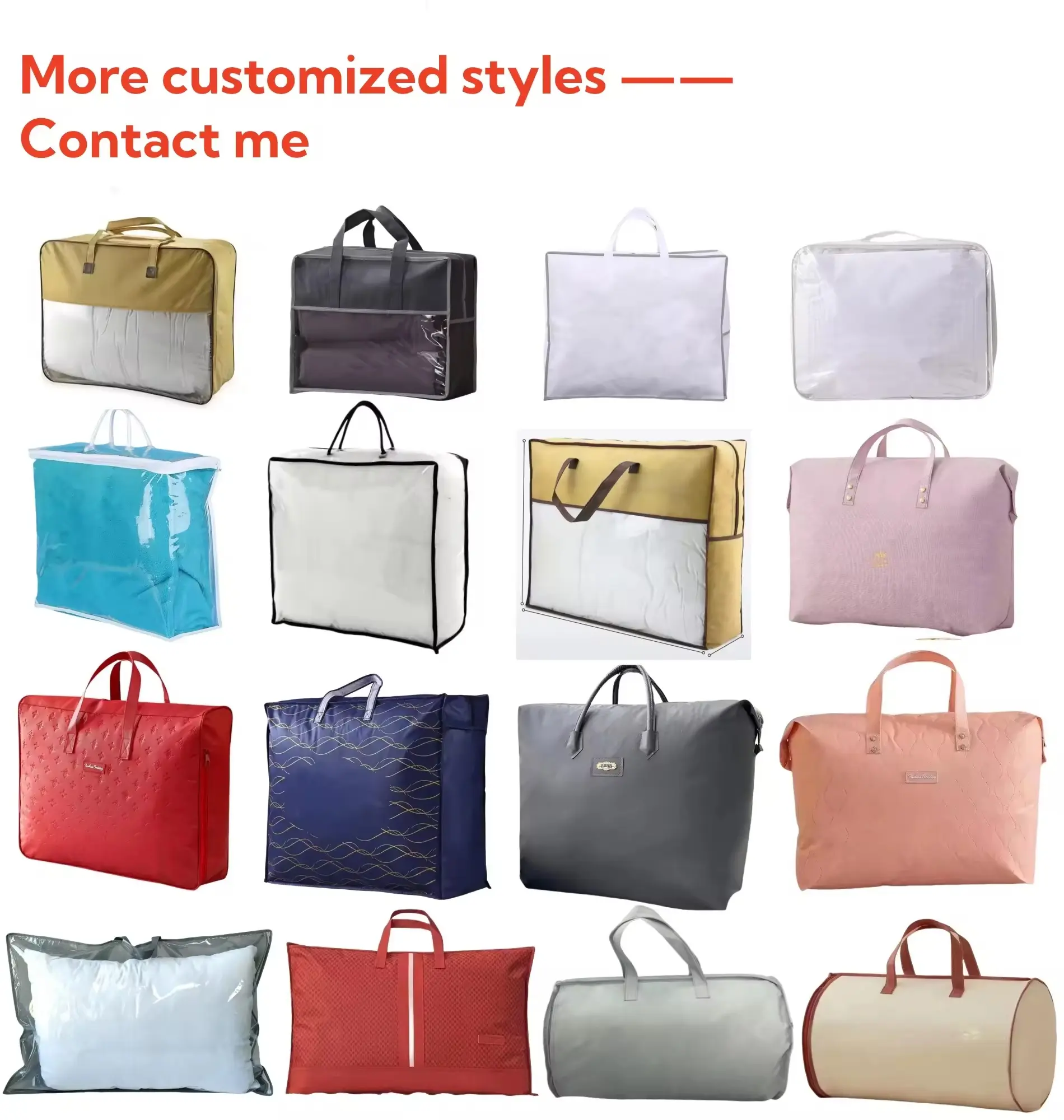 Custom Thickened Soft Quilt Packing Bag Fashion Bedding Storage Bag with Zipper Non-woven Home Textile Bag Exporter, Exporters