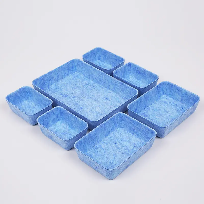 colorful felt baskets