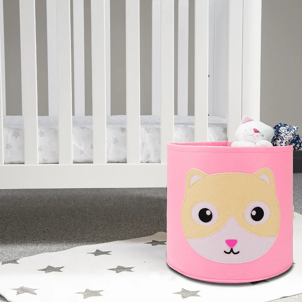 ODM Factory Wholesale Felt Storage Basket with Customized Pattern Felt Laundry Hamper Factories, Company