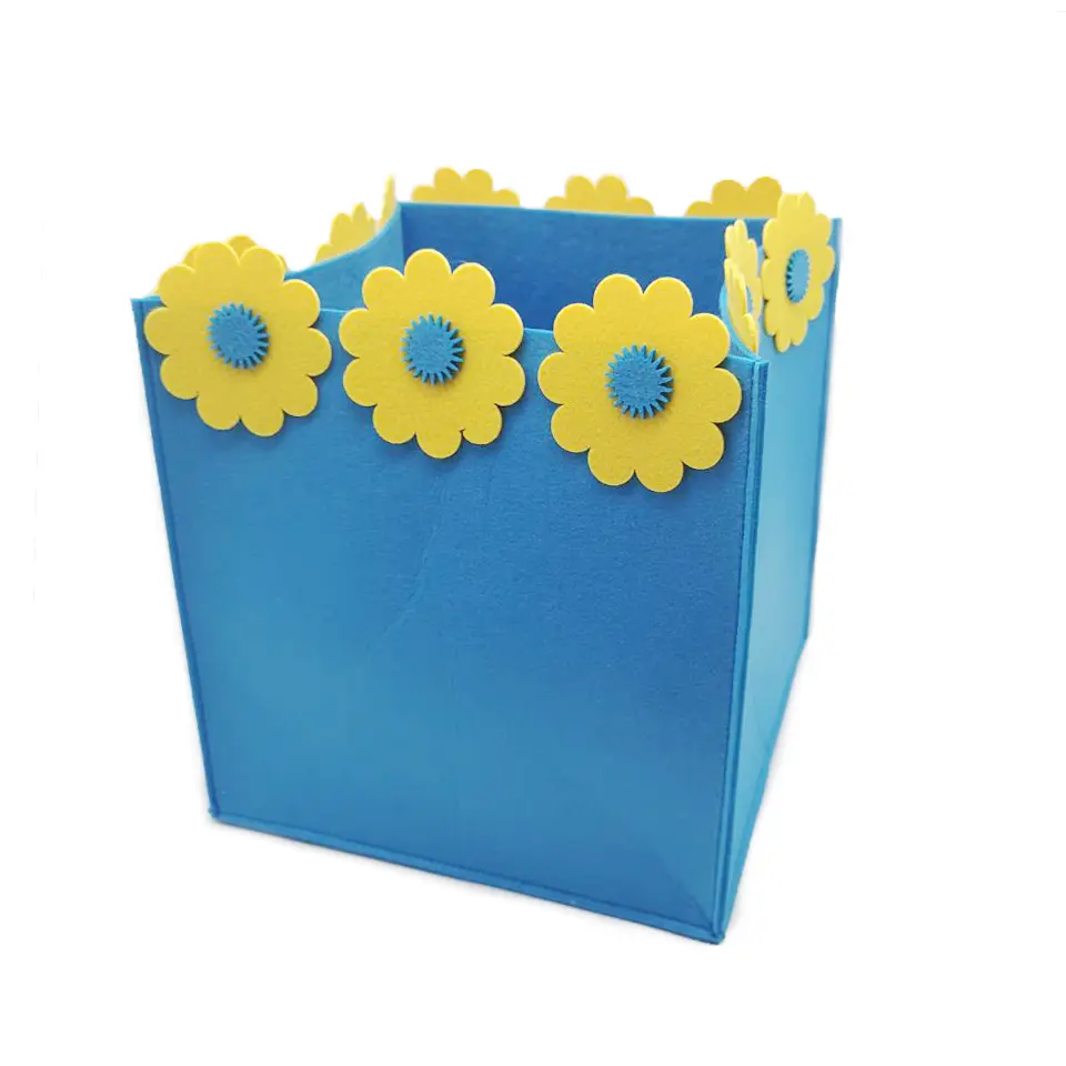 Wholesale Hot Sale Felt Storage Basket Box for Home Office Supplies