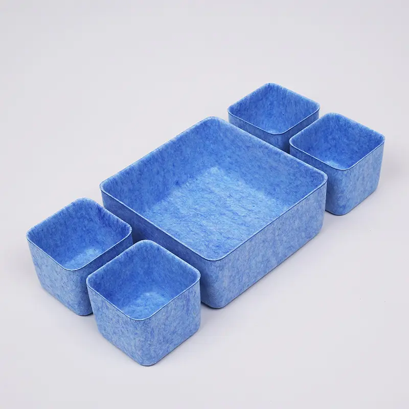 Custom Support Custom Set of 5 Felt Drawer Organizer Felt Storage Bin Desk Organizer Exporter, Company
