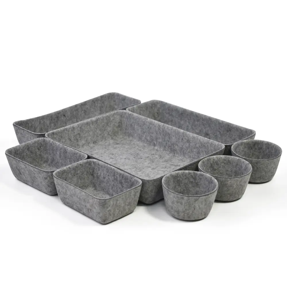 Buy 8 Pieces Drawer Dividers Organization Grey Felt Boxes Pricelist, Products