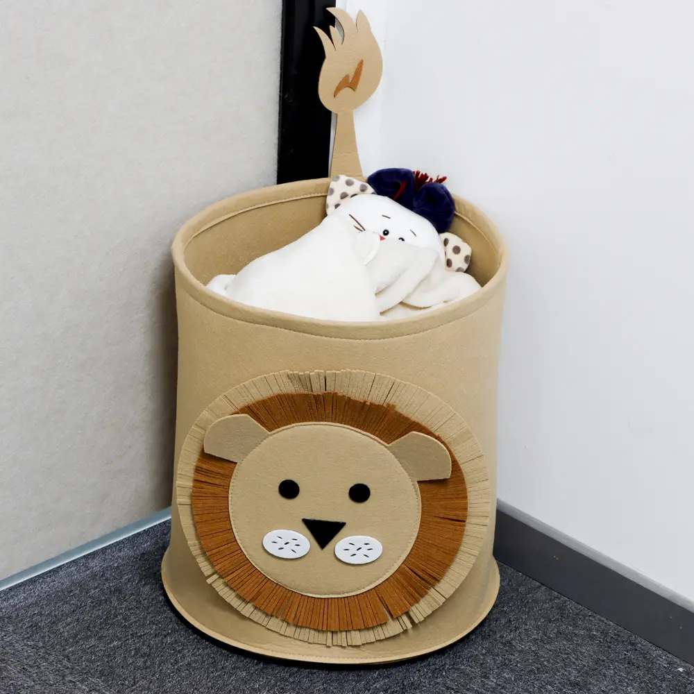 Wholesale Animal shaped folding felt laundry basket dirty organizer cloth storage basket Products, Product