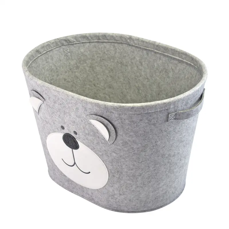 Famous Felt Storage Bin Storage Basket Organizer with Handles for Office Bedroom Closet Babies Nursery Toys Factory, Exporters