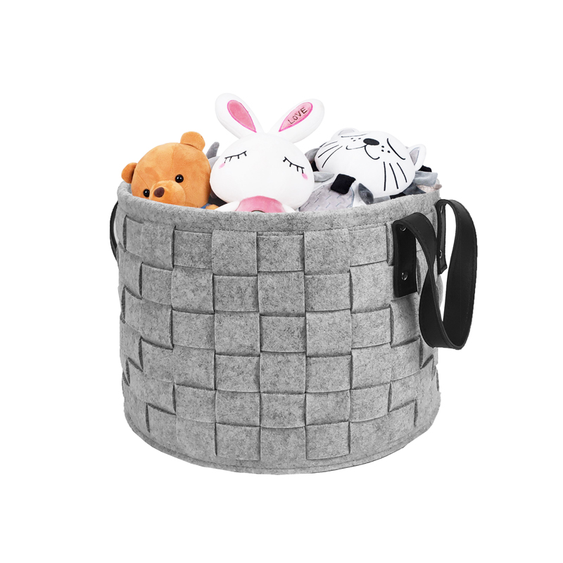 Foldable Felt Storage Basket Organizer Close Up