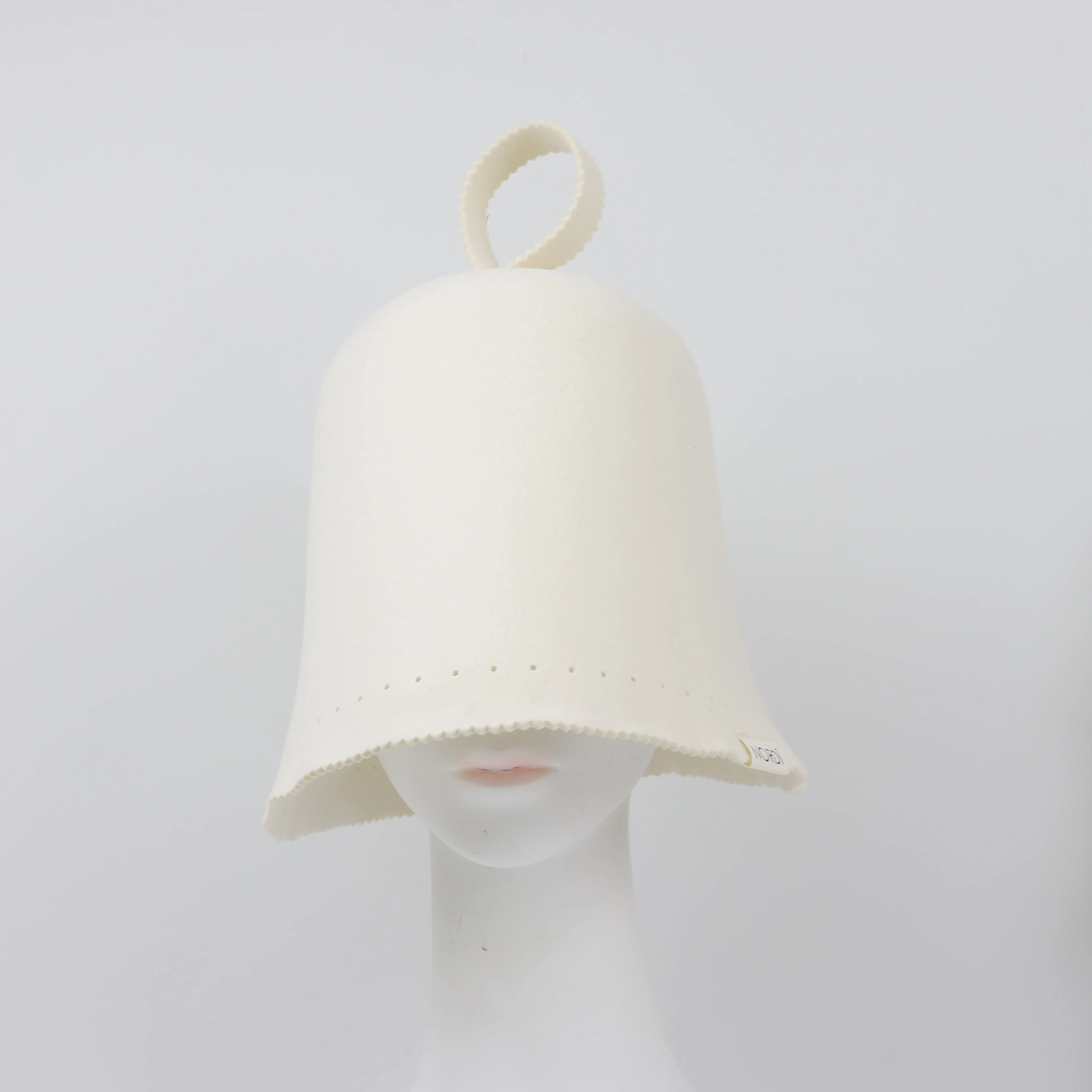 China Factory Direct Luxury Customizable Color and Logo Soft Reusable Eco-Friendly 100% Merino Wool Sauna Hat for Hair Care Quotes, Service