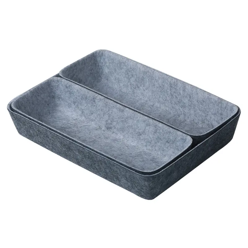 CE Certification Set of 3 Felt Bin Basket Drawer Organizer Office Organizer Felt Storage Basket Quotes, Company