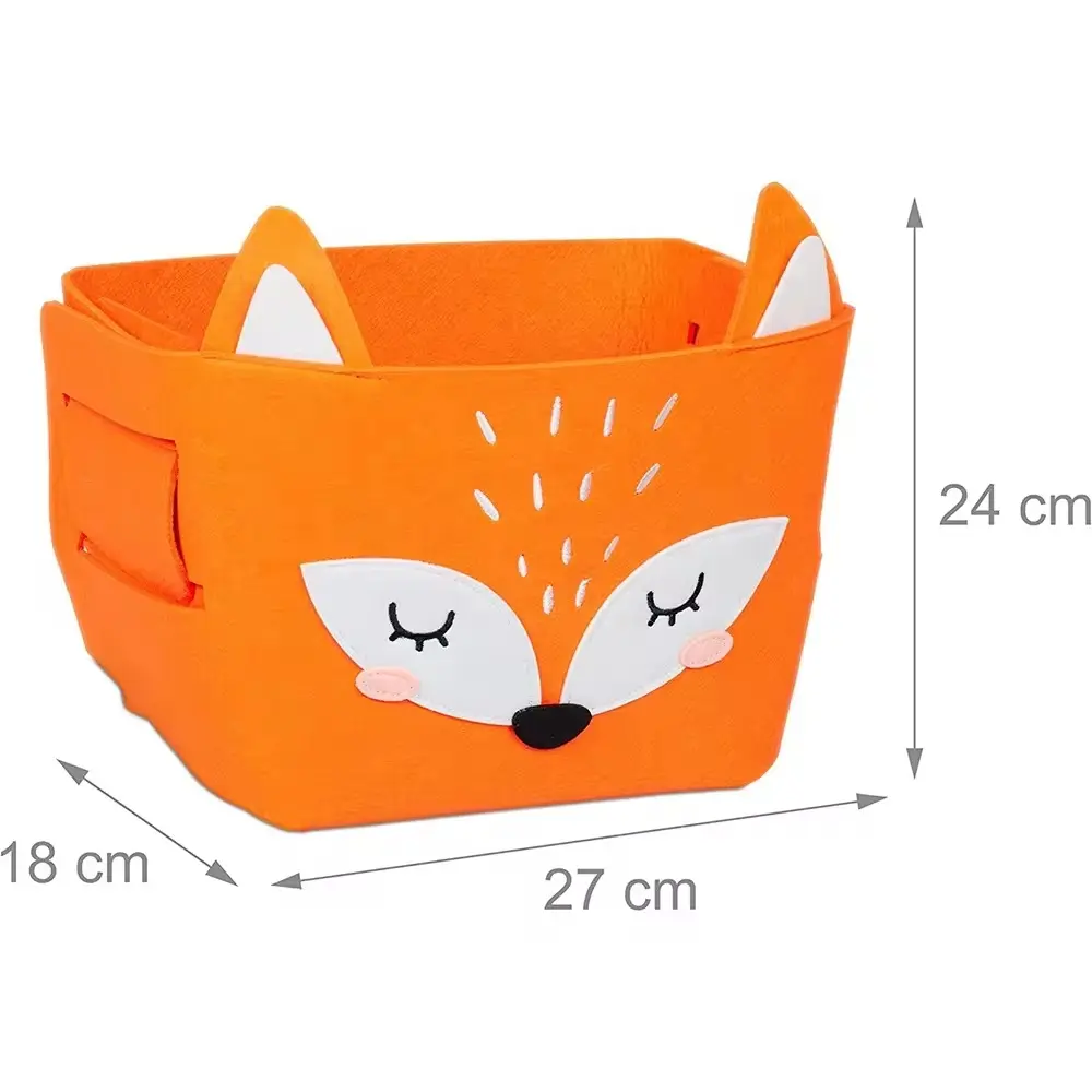 Cheap Kid storage basket foldable cute cartoon design felt toy storage bucket for baby gift basket Quotes, Service
