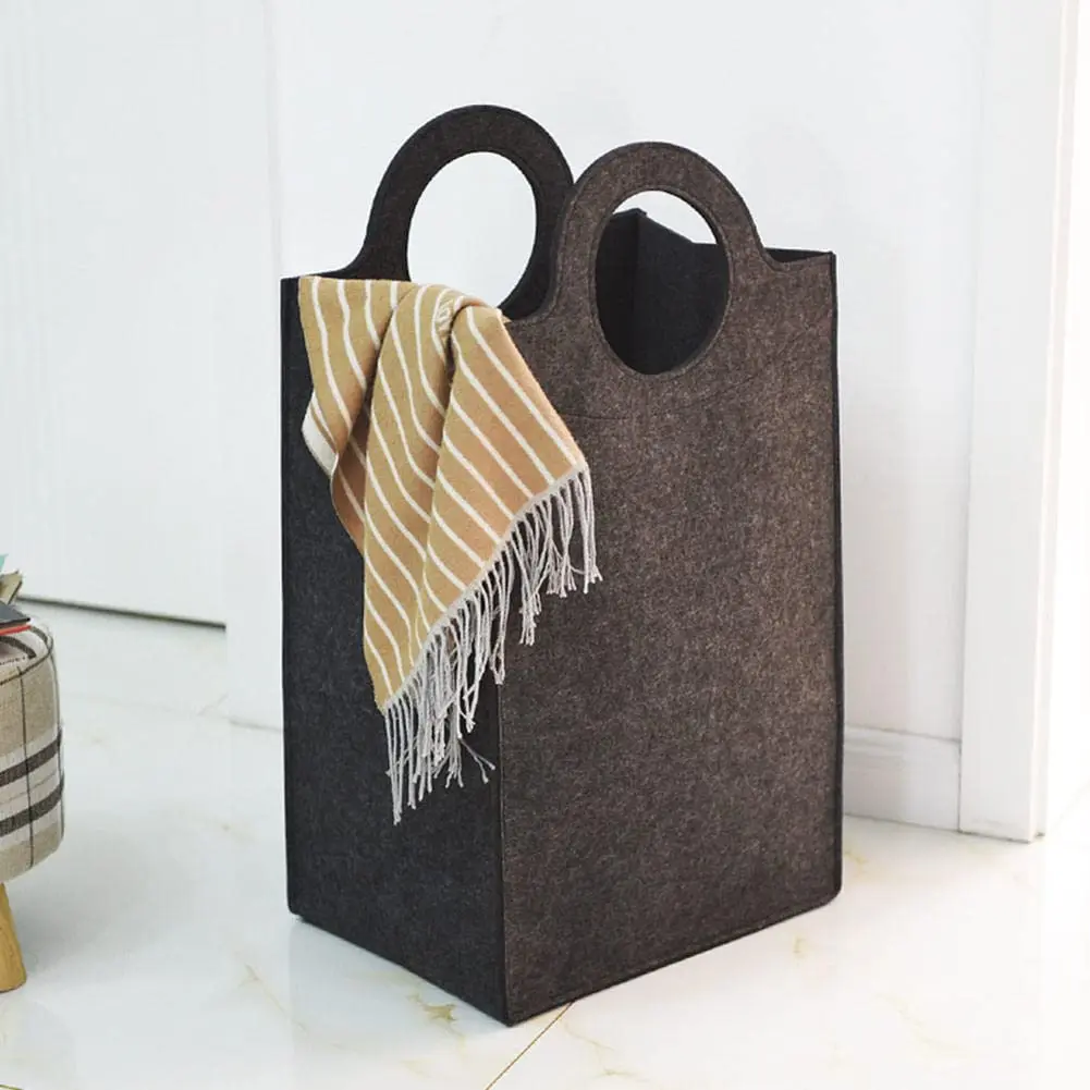 Big Decorative Felt Laundry Hamper - Detail View