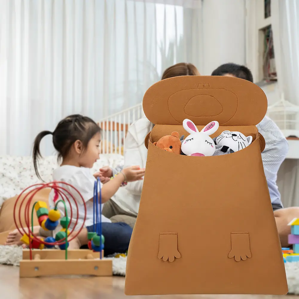 Wholesale Felt Animal Shape Storage Basket For Kids Toy