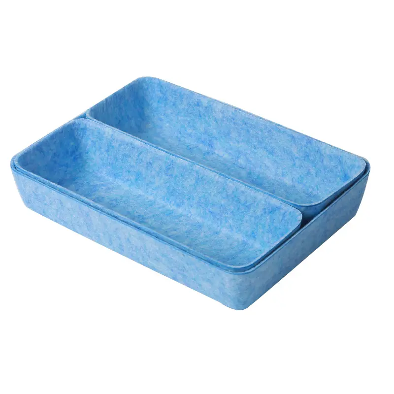 CE Certification Set of 3 Felt Bin Basket Drawer Organizer Office Organizer Felt Storage Basket Quotes, Company