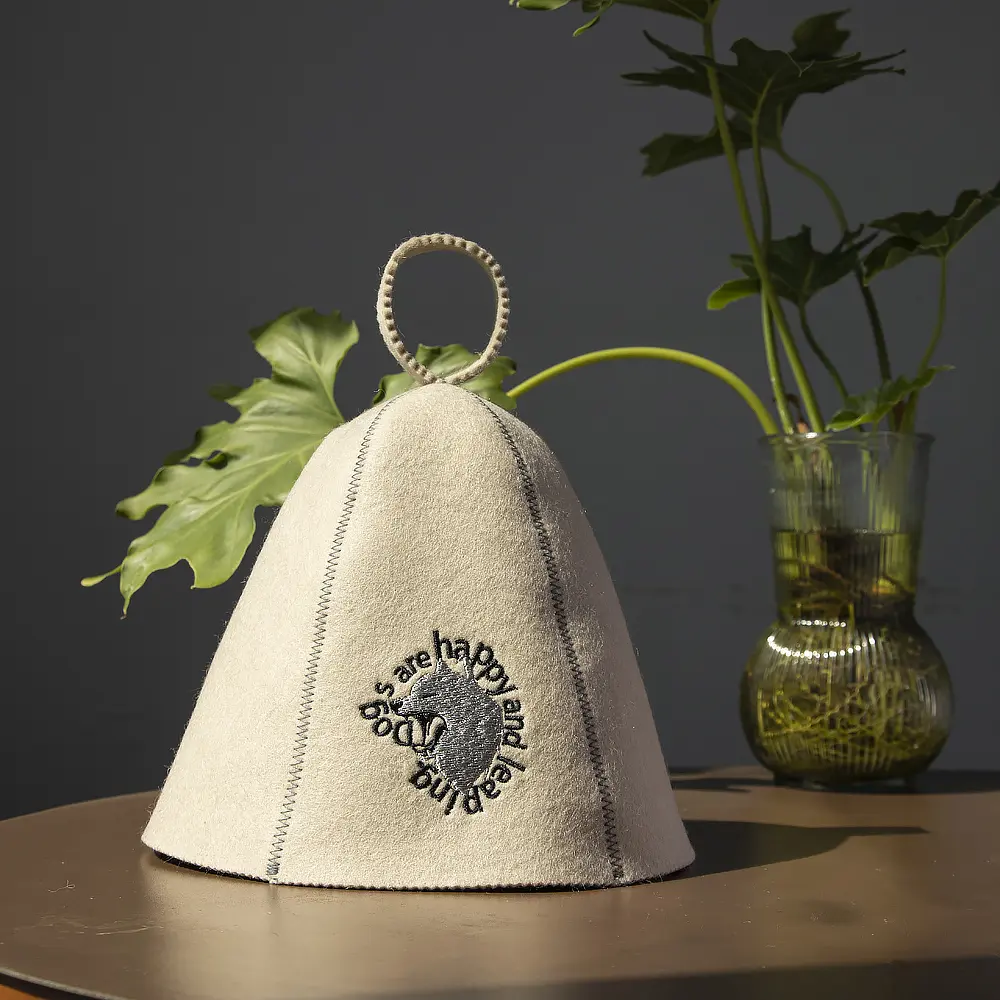 Wool Sauna Hat - Lifestyle View