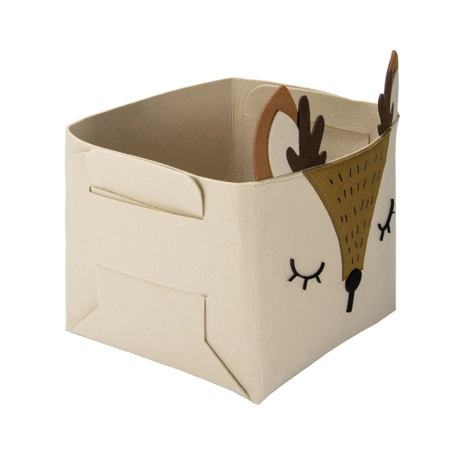 Wholesale Custom Cute Animal Design Felt Storage Basket Organizer
