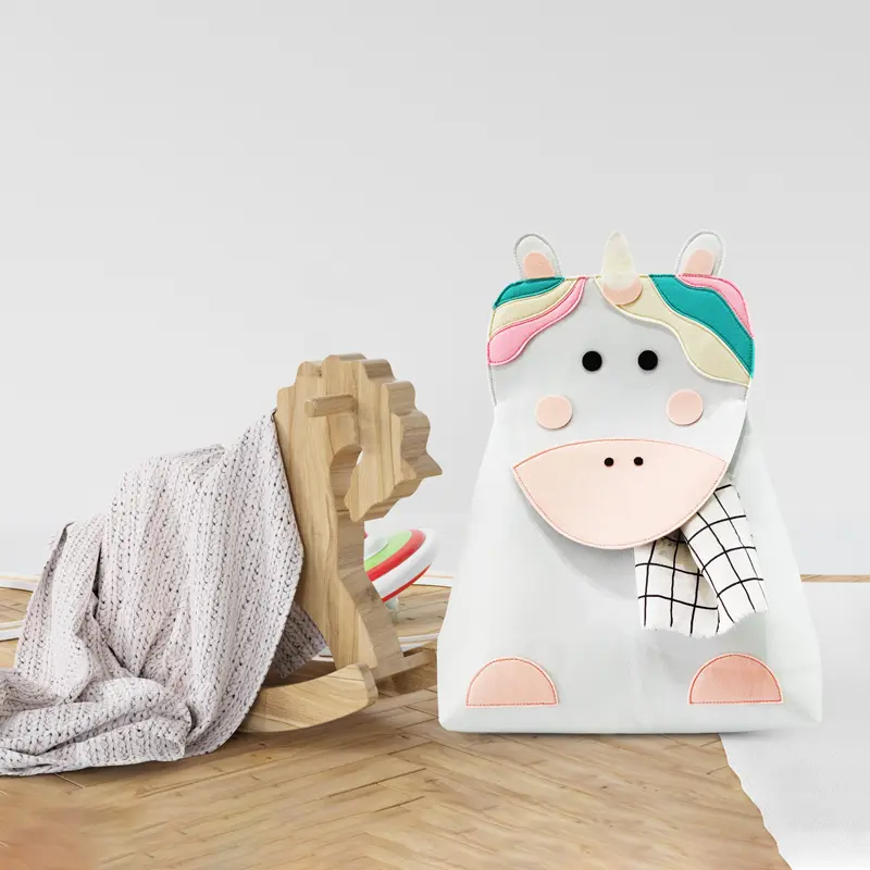 Discount Charming Unicorn Felt Laundry Basket for Kids - Versatile Toy Storage Exporters, Pricelist