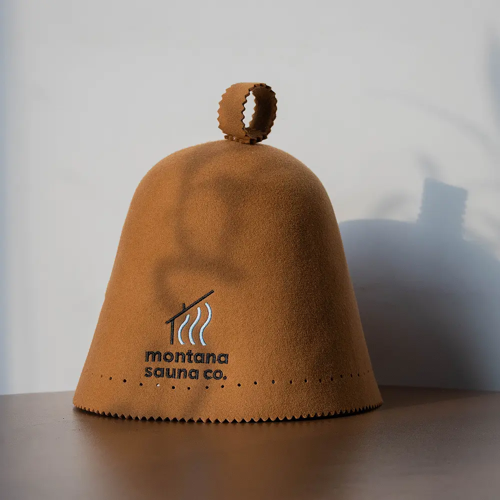 Wholesale Luxury Merino Wool Felt Hat Soft Reusable Eco-Friendly Sauna Shower Caps with Custom Color and Logo for Bath Occasions