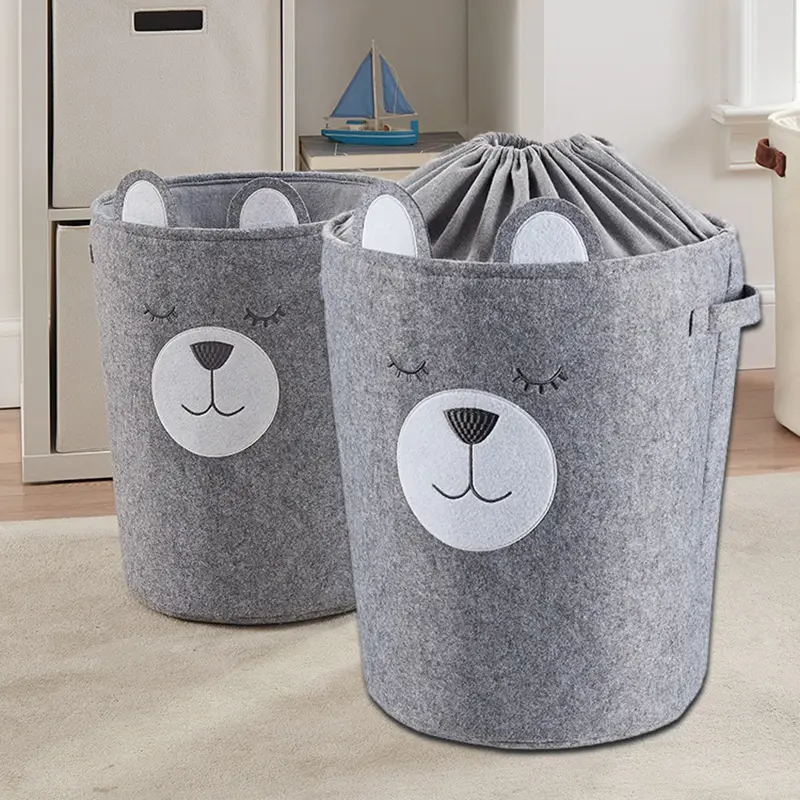 ODM GRS Certificate Felt Storage Basket Straw Storage Bin With Handle Felt Storage Box Manufacturers, Company