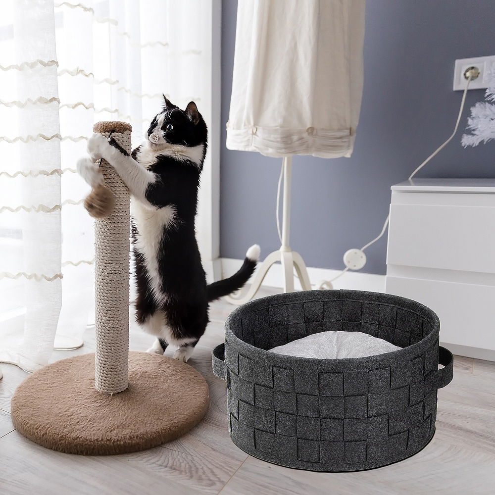 Felt Cat Cave Bed View 6