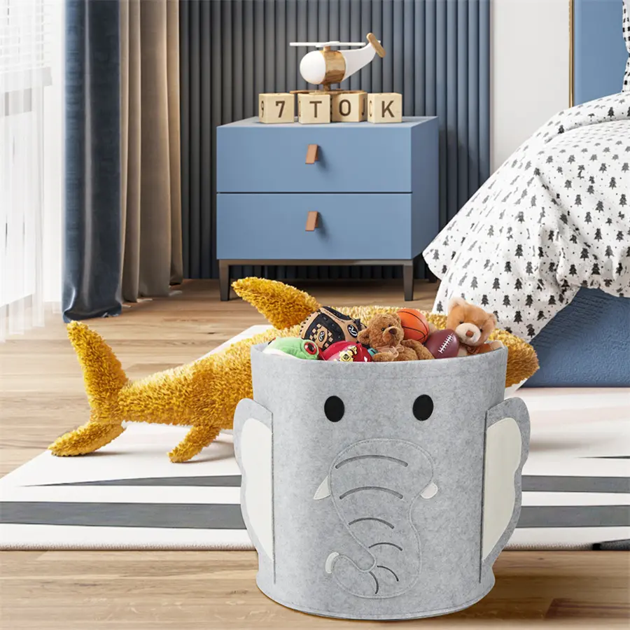 Buy Animal shape cute felt storage basket bin for kids room Suppliers, Supplier