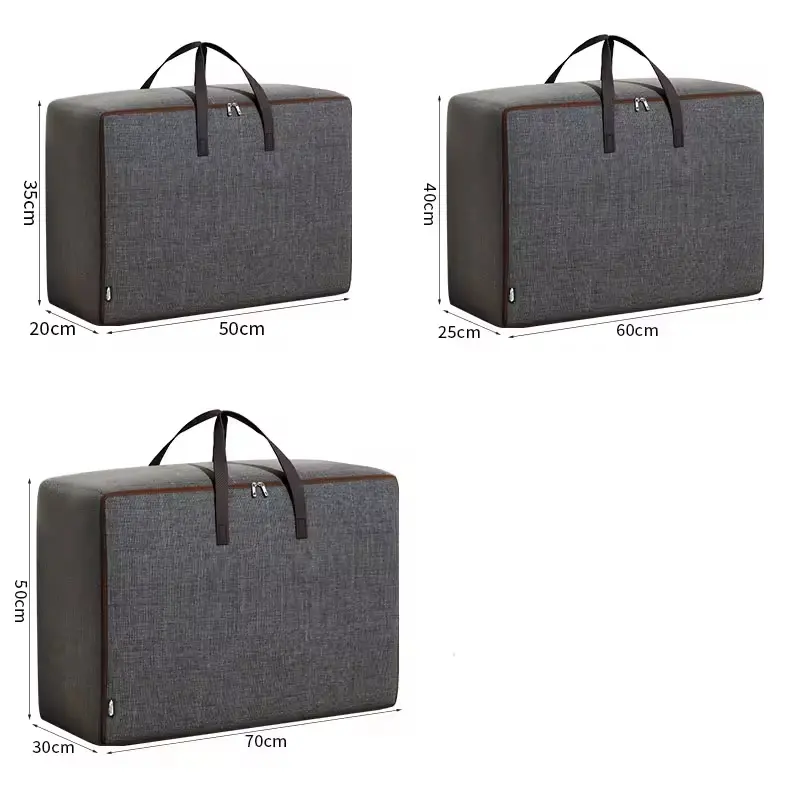 Dark Gray Oxford Fabric Material Bedding Bag