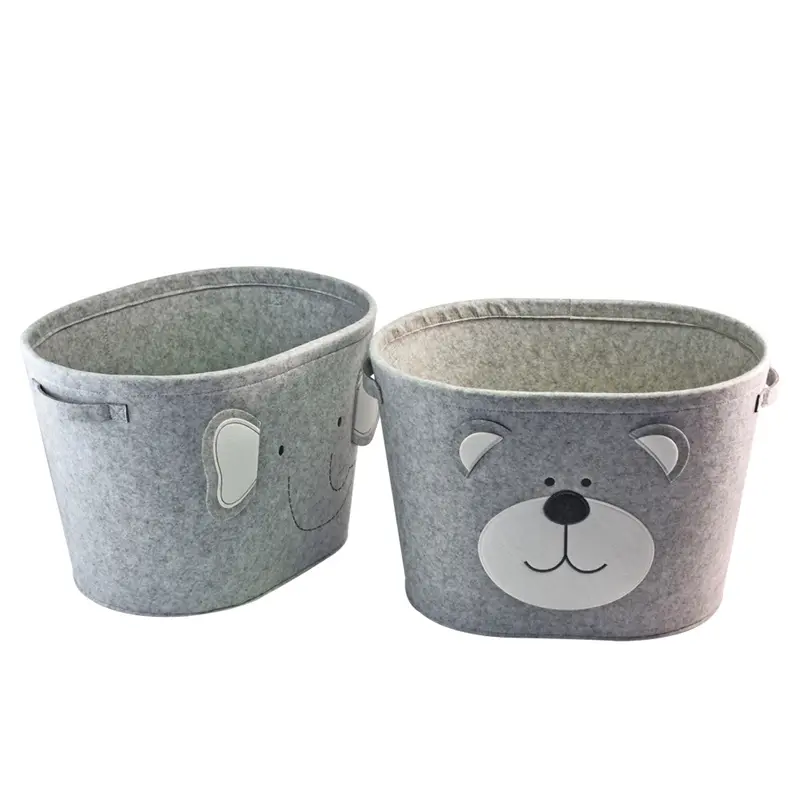 Famous Felt Storage Bin Storage Basket Organizer with Handles for Office Bedroom Closet Babies Nursery Toys Factory, Exporters