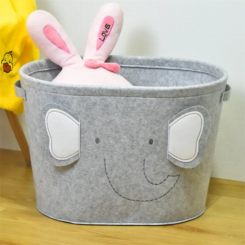 Famous Felt Storage Bin Storage Basket Organizer with Handles for Office Bedroom Closet Babies Nursery Toys Factory, Exporters