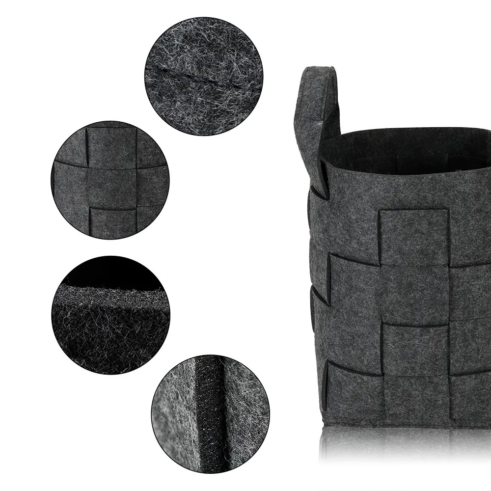 Discount BSCI Sustainable Fabric Woven Felt Storage Basket Laundry Hamper Storage Organizer with Handles Supplier, Quotes