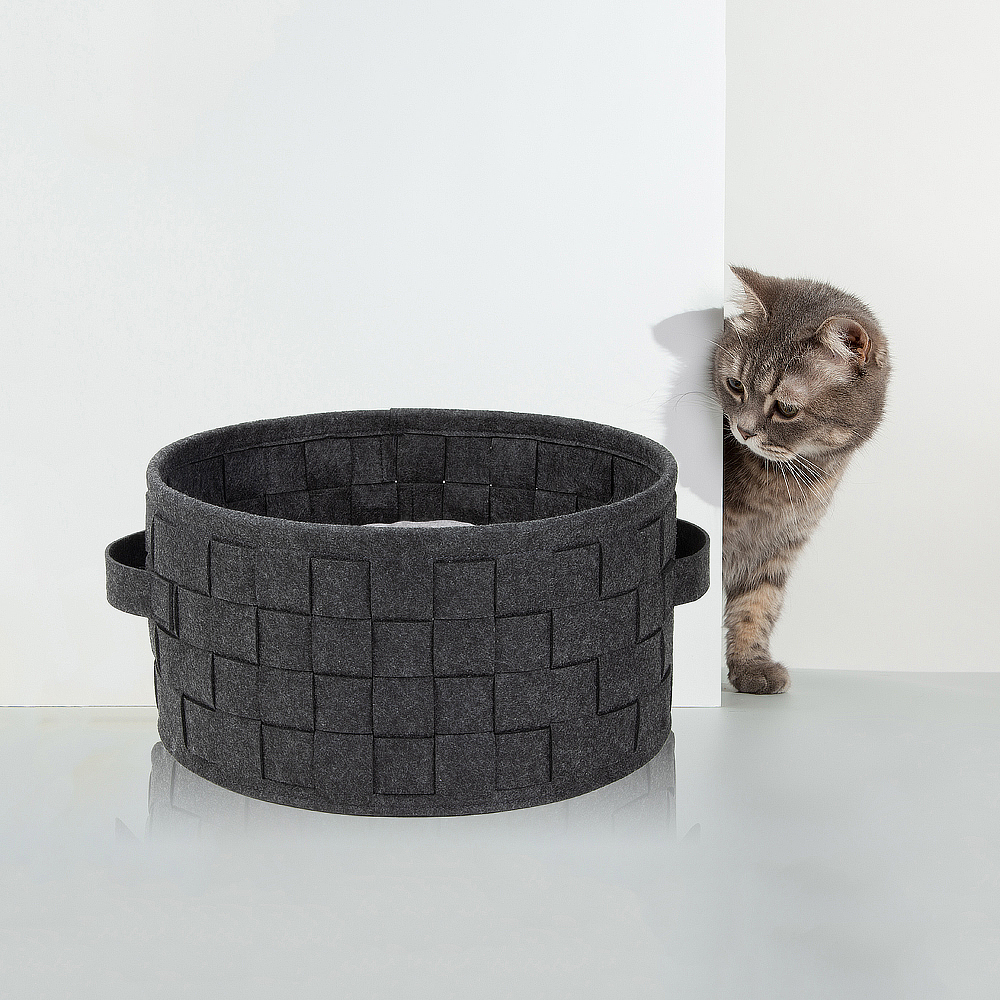 Felt Cat Cave Bed View 7