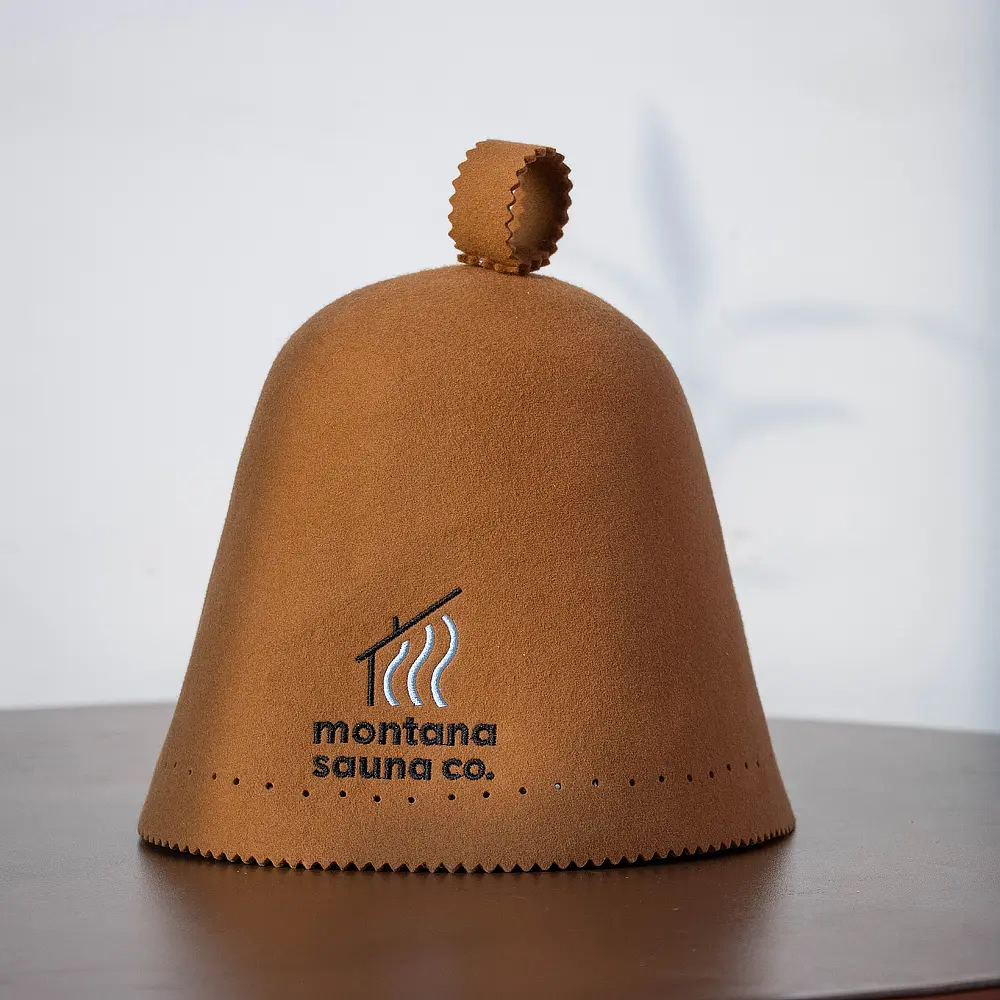 Wholesale Luxury Merino Wool Felt Hat Soft Reusable Eco-Friendly Sauna Shower Caps with Custom Color and Logo for Bath Occasions