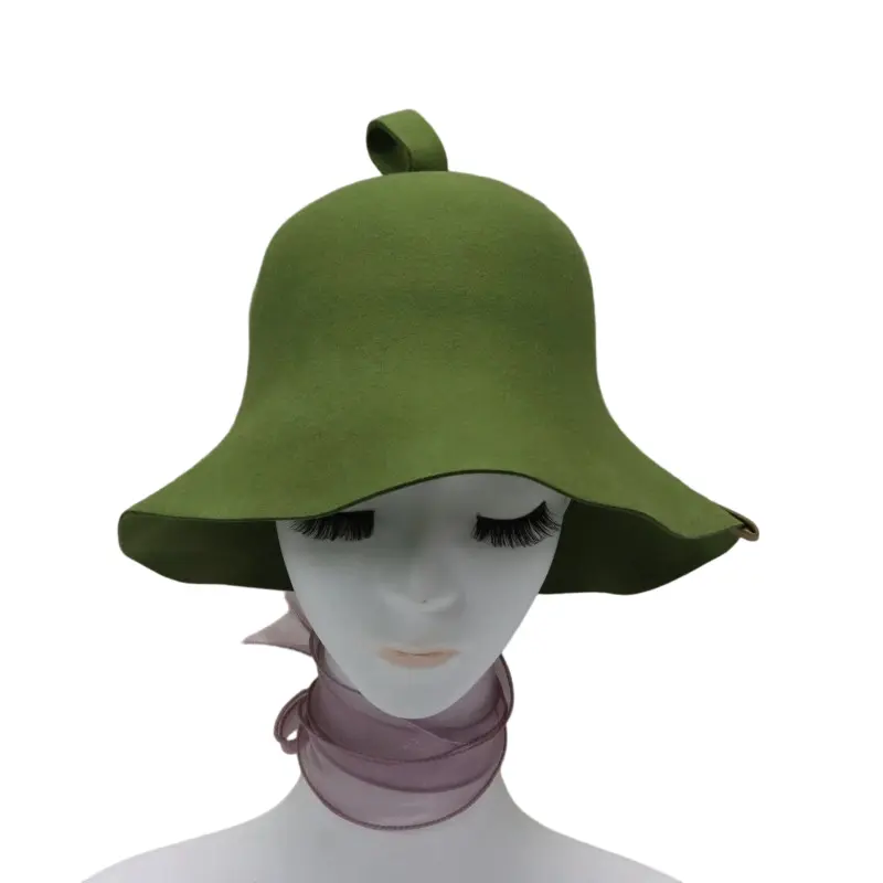 China New Arrival Luxury Merino Wool Soft Reusable Custom Embroidery Logo Sauna Hat for Cooling and Hair Care Unisex Adult Exporters, Quotes