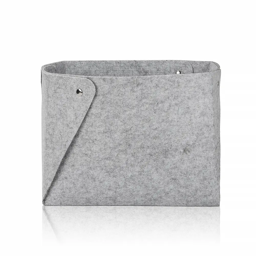 CE Certification Best Selling Modern Felt Storage Basket with Removable Snap Button Storage Basket Supplier, Factory