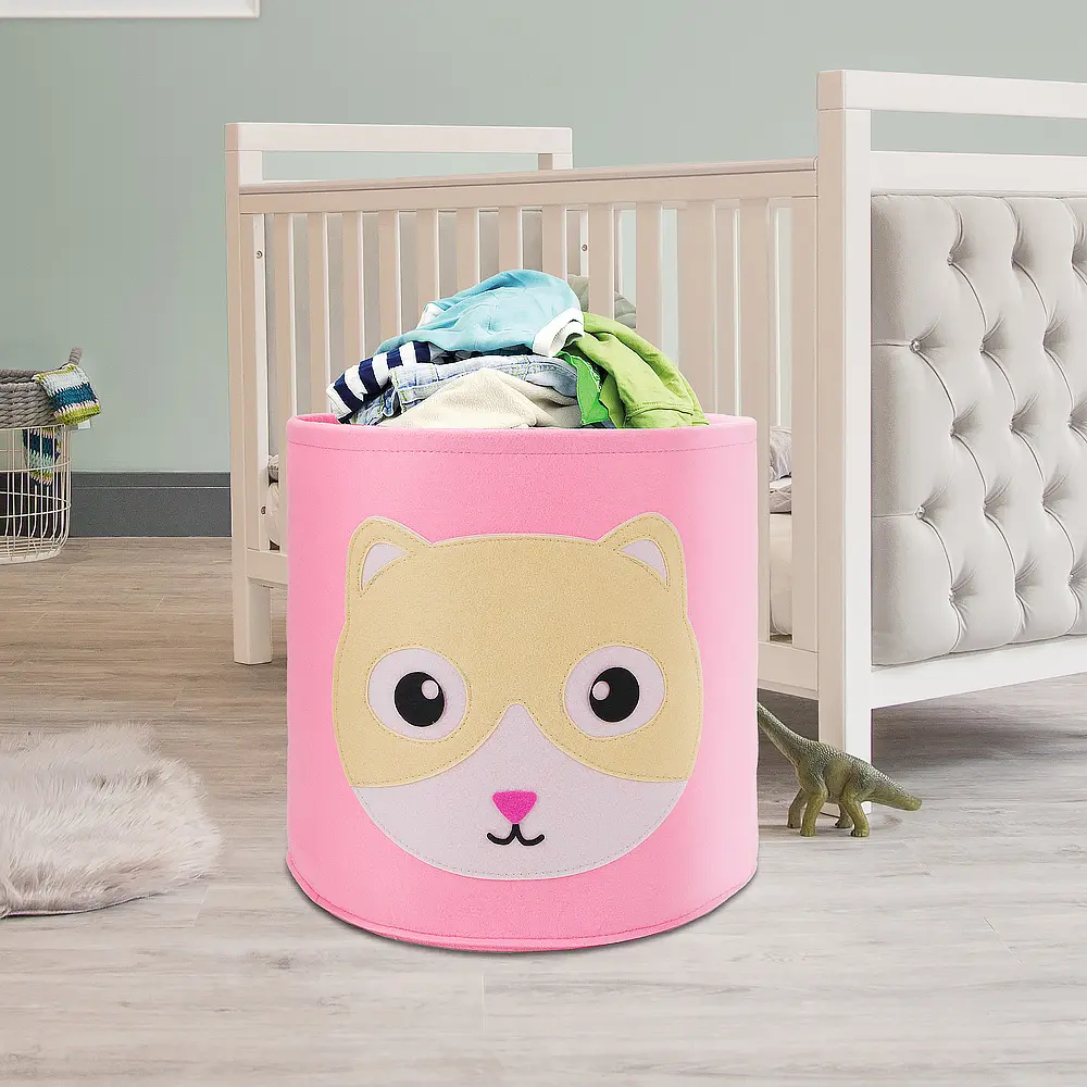 ODM Factory Wholesale Felt Storage Basket with Customized Pattern Felt Laundry Hamper Factories, Company