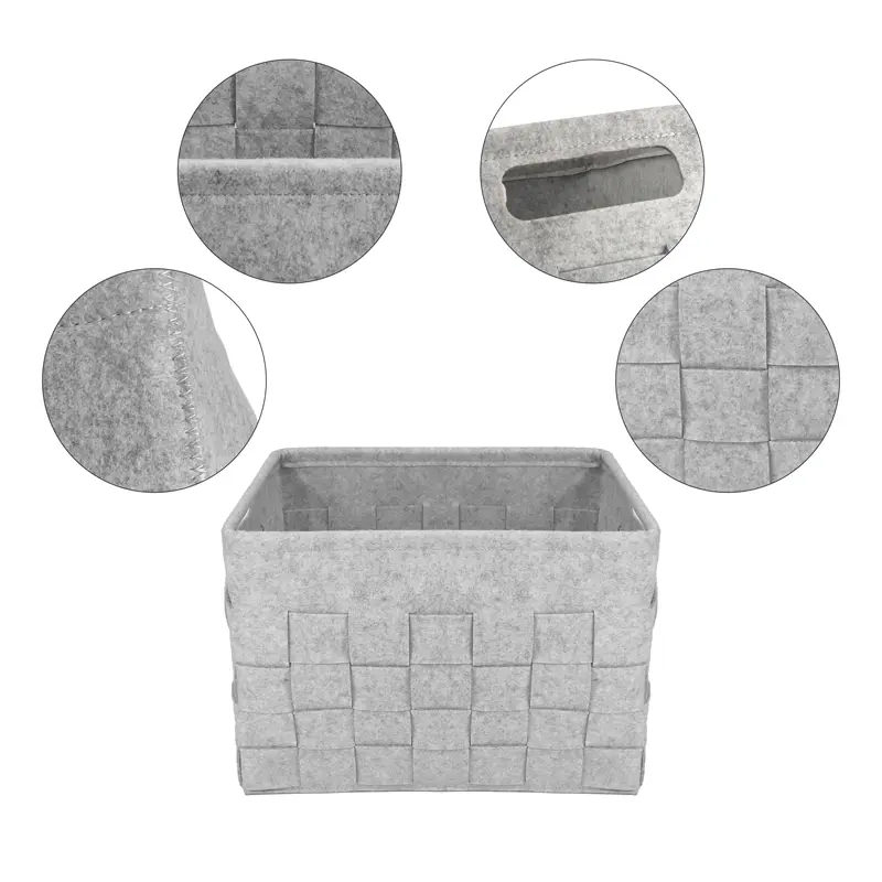 CE Certification Fashionable Felt Storage Basket Use for Home Storage Woven Felt Storage Manufacturer, Factories