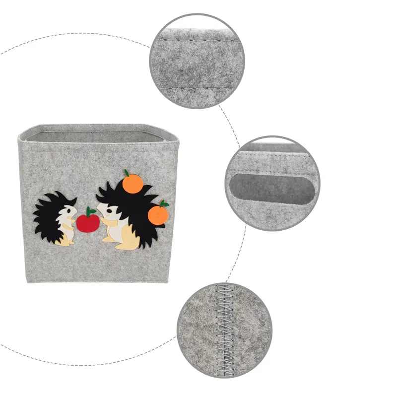 CE Certification Children's Storage Boxes Made of Felt Storage Basket for Shelving Baskets with Cute Children's Motifs Foldable Organiser as a Toy Box Company, Product