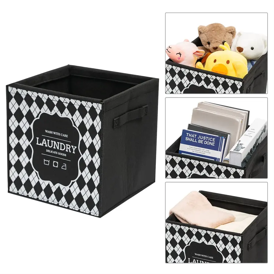 Custom Felt Collapsible Storage Bins with Handles Foldable Small Clothes Basket Exporters, Companies
