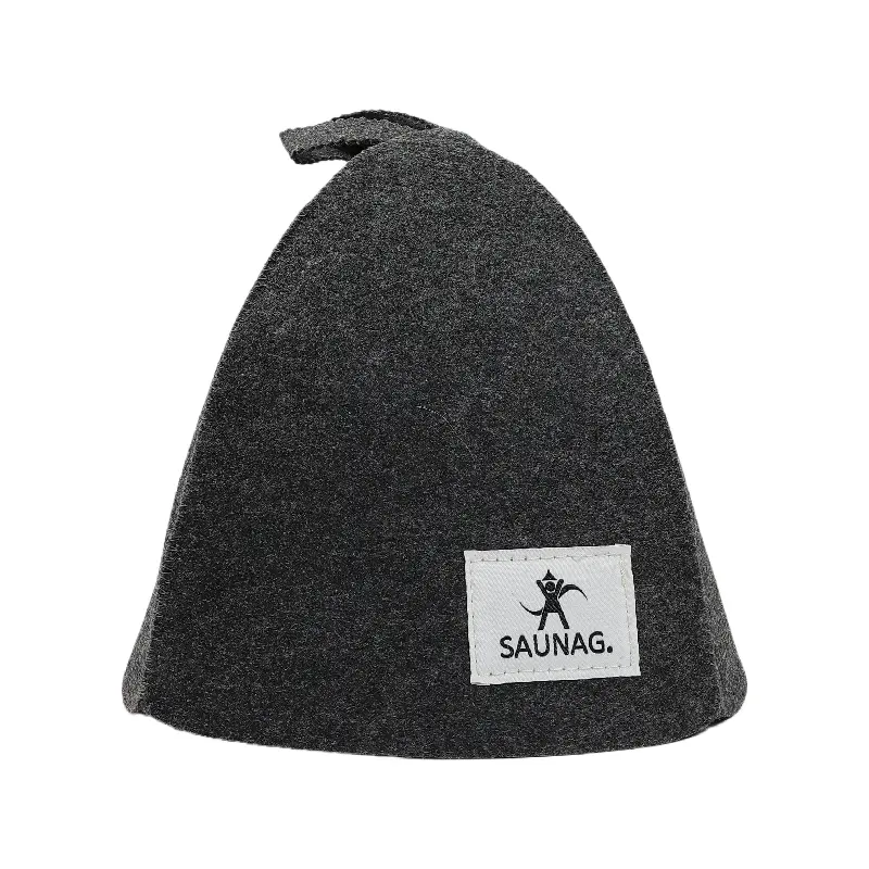 Custom Color Wool Felt Sauna Hat with Brand Label & Hanging Loop | Heatproof Spa Cap for Sauna Room