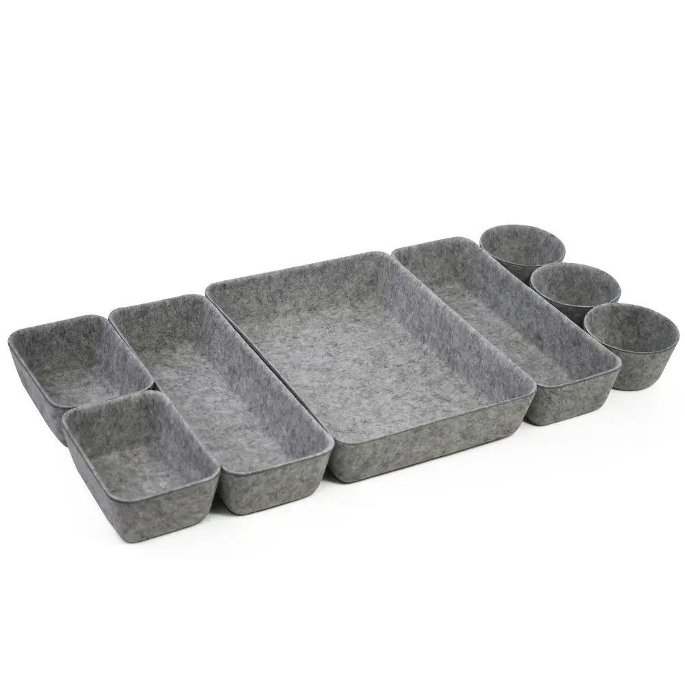 Buy 8 Pieces Drawer Dividers Organization Grey Felt Boxes Pricelist, Products