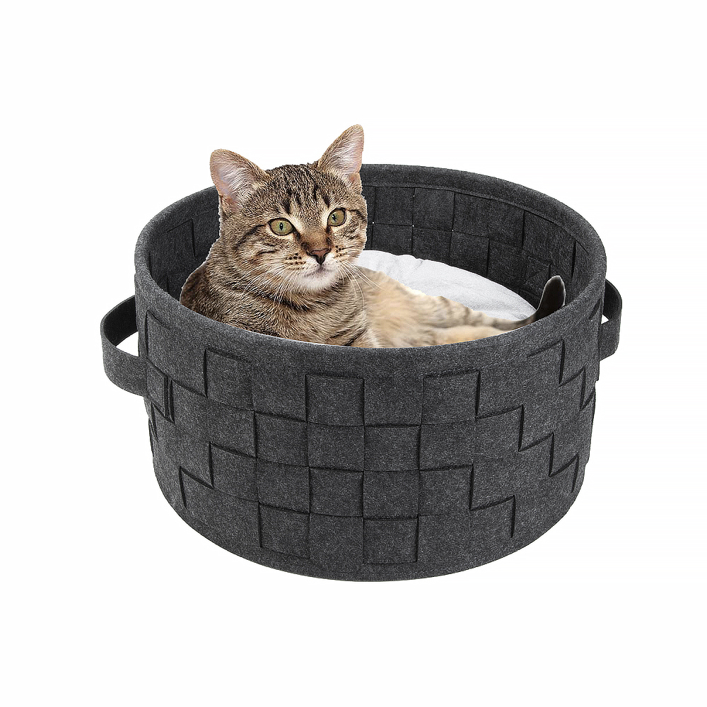 Felt Cat Cave Bed View 3