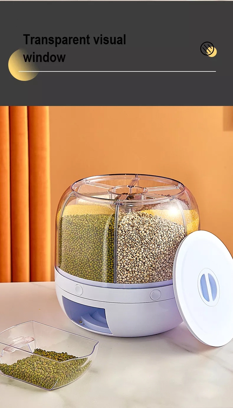 6-Grid Rotating Food Grain Storage Details 7