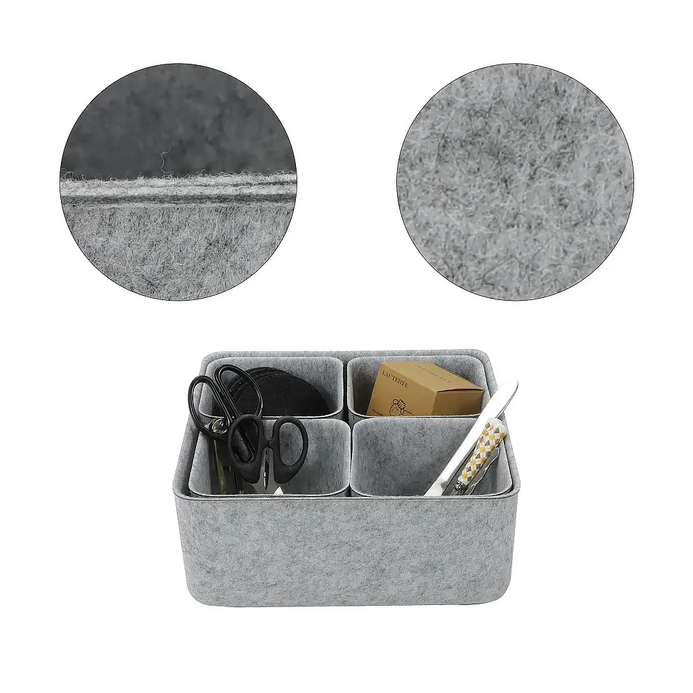 Custom Weight Classic Seamless Felt Desktop Organizer Set