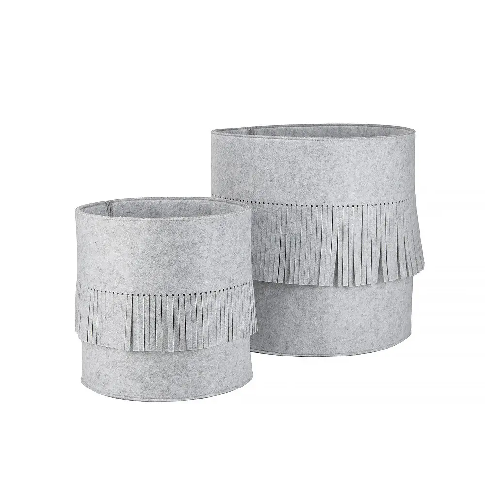 ODM Modern Style Fashion Home Felt Laundry Hamper with Tassel Design Felt Cloth Storage Basket Manufacturers, Manufacturer
