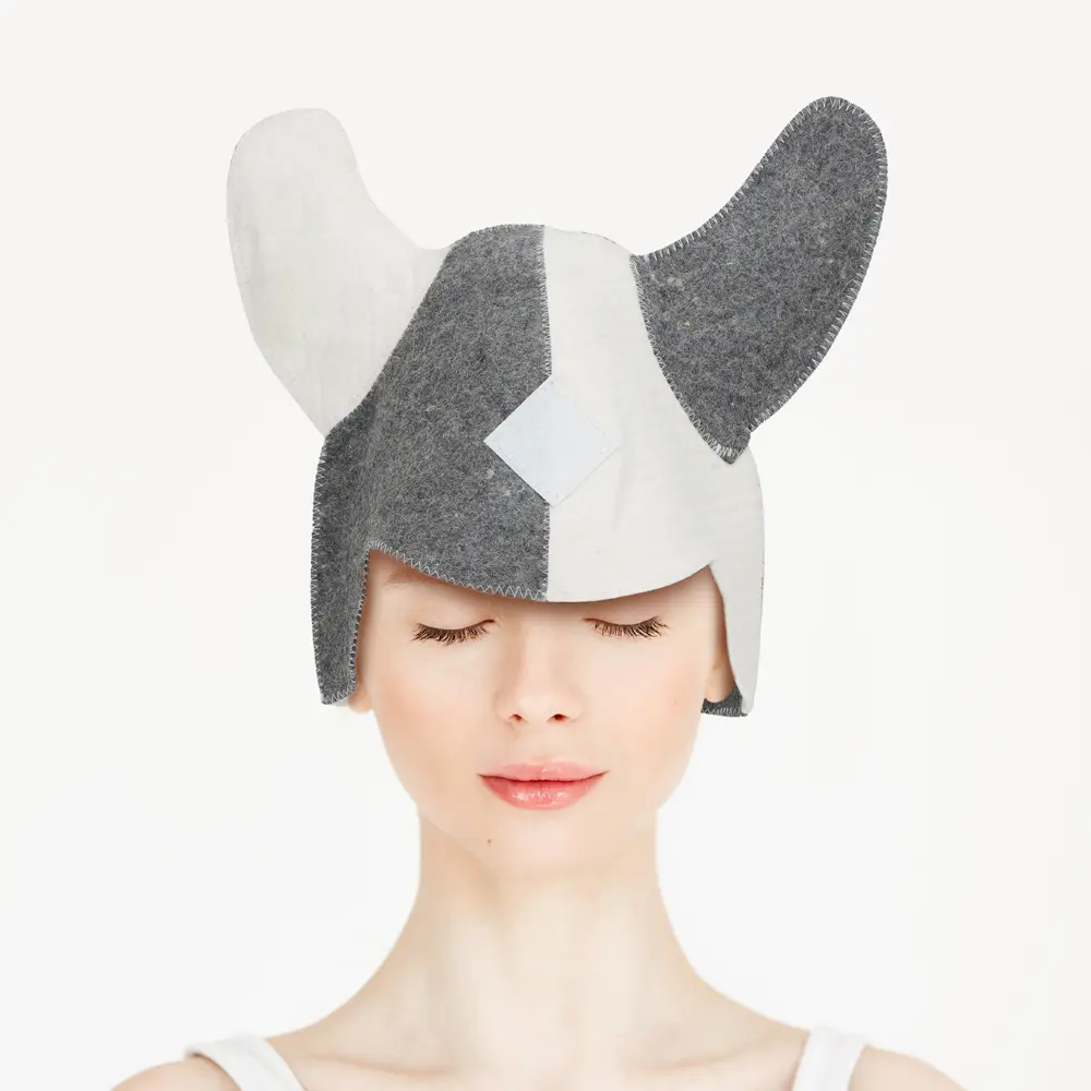 Cheap New Design 100% Wool Eco-Friendly Reusable Soft Luxury 2mm Thick Wool Felt Sauna Hats for Hair Care Quotes, Companies