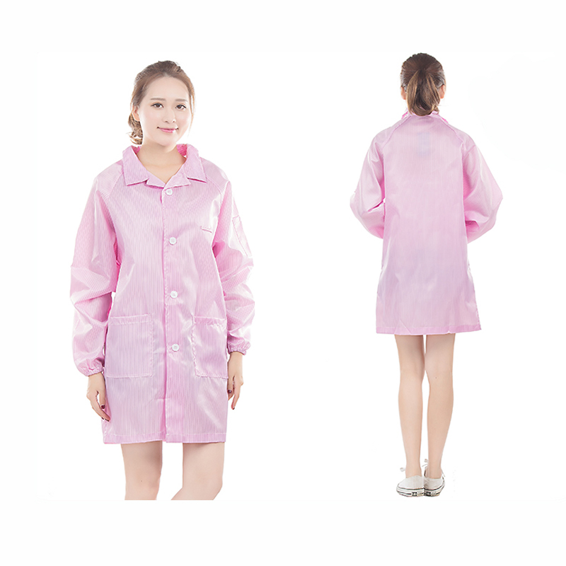 ESD Coverall Anti-Static Apparel Garment Lab Coat Cleanroom Frock for Cleanroom and Laboratory Use